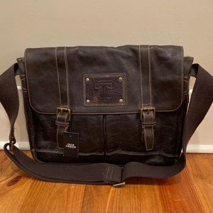 Jack Mason Leather Messenger Bag Tennessee Vols